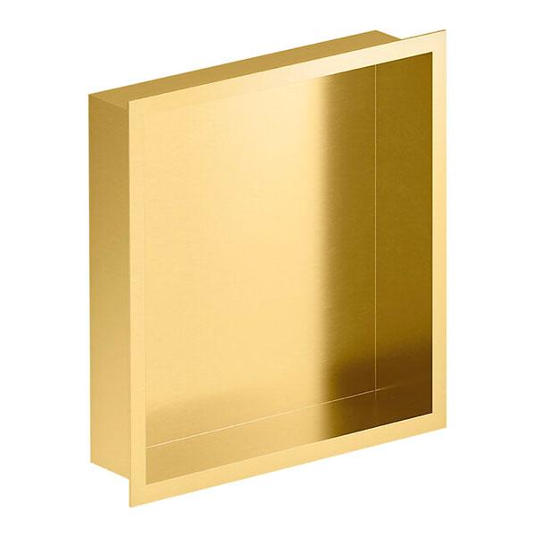 Damixa Zen badeværelseshylde til indbygning - Firkantet - Børstet messing Damixa Zen badeværelseshylde til indbygning - Firkantet - Børstet messing