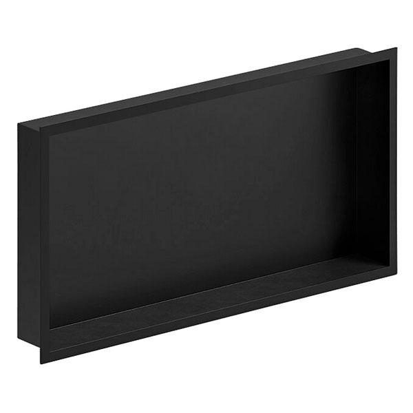 Damixa Zen badeværelseshylde til indbygning - Rektangulær - Mat sort