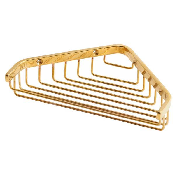 Lavabo Luna hjørnehylde til bad - Messing natur