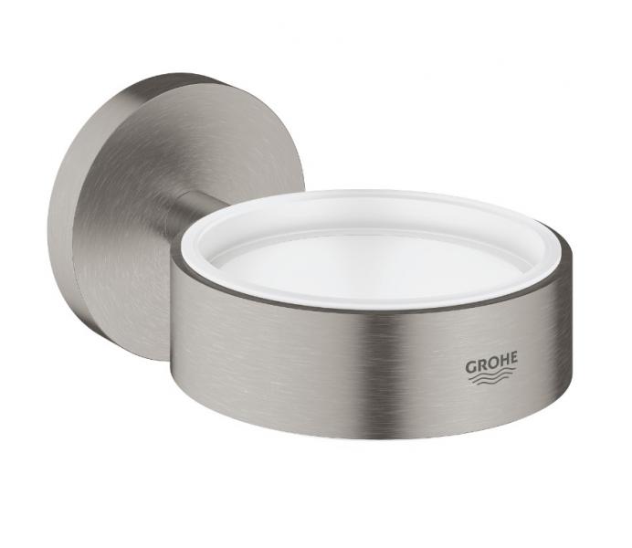 Grohe Essentials holder til glas, sæbeskål eller dispenser - Steel Grohe Essentials holder til glas, sæbeskål eller dispenser - Steel