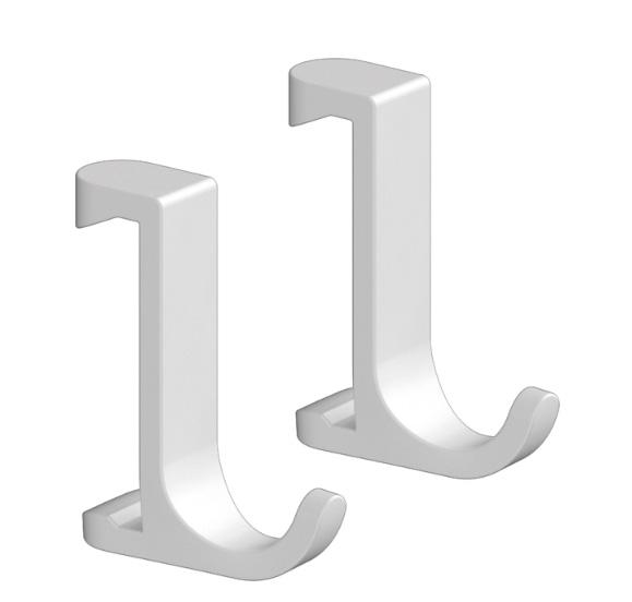 Hansgrohe WallStoris smal krog - 2 stk - Mat hvid Hansgrohe WallStoris smal krog - 2 stk - Mat hvid