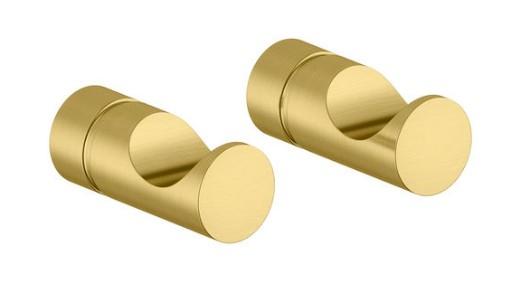 Damixa Silhouet håndklædekrog - 2 styk - Børstet messing Damixa Silhouet håndklædekrog - 2 styk - Børstet messing