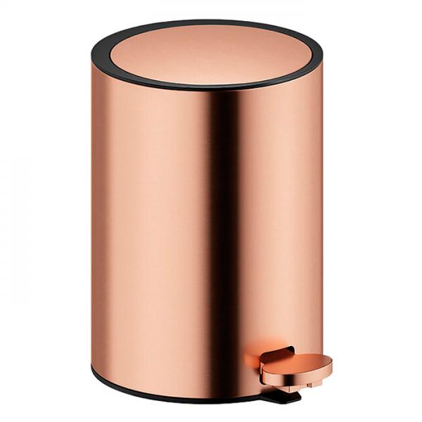 Damixa Zen toiletspand m/pedal og SoftClose 3l - Børstet kobber