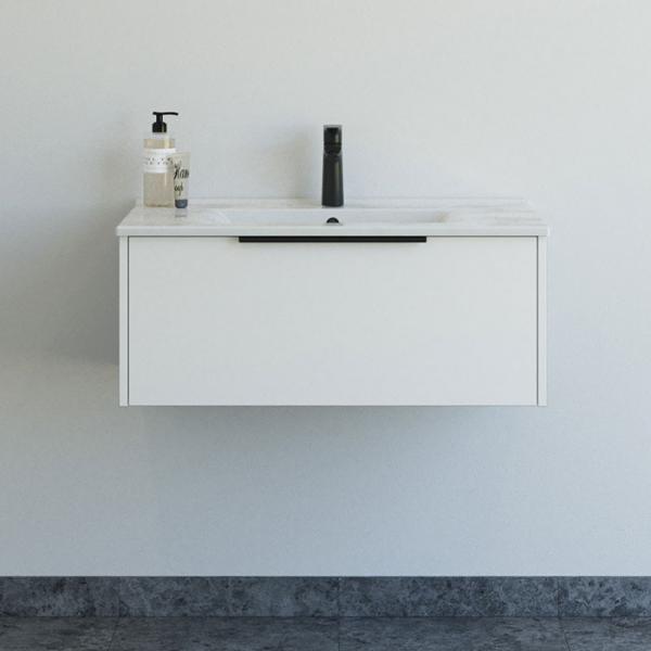 Dansani Mido+ Classic 81 møbelsæt m/Amber vask og 1 skuffe - Mat hvid Dansani Mido+ Classic 81 møbelsæt m/Amber vask og 1 skuffe - Mat hvid