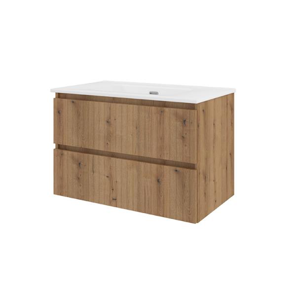 Sanibell Proline 80 møbelsæt m/lameller og 2 skuffer - Uden hanehul - Urban eg Sanibell Proline 80 møbelsæt m/lameller og 2 skuffer - Uden hanehul - Urban eg