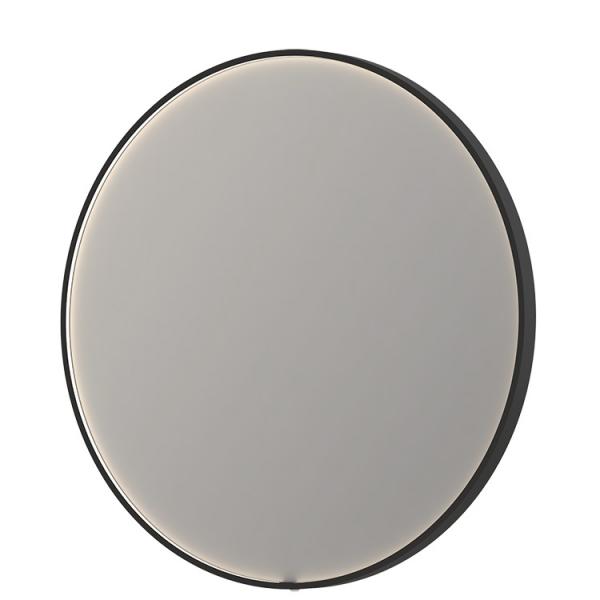 Sanibell Ink SP24 rundt spejl m/lys, varme og sensor Ø100 - Mat sort