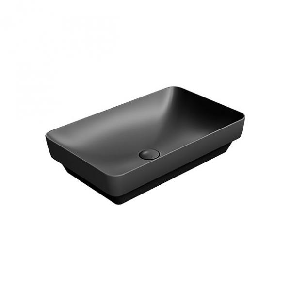 GSI Pura 60 fritstående bowlevask - Firkantet - Uden overløb - Ardesia