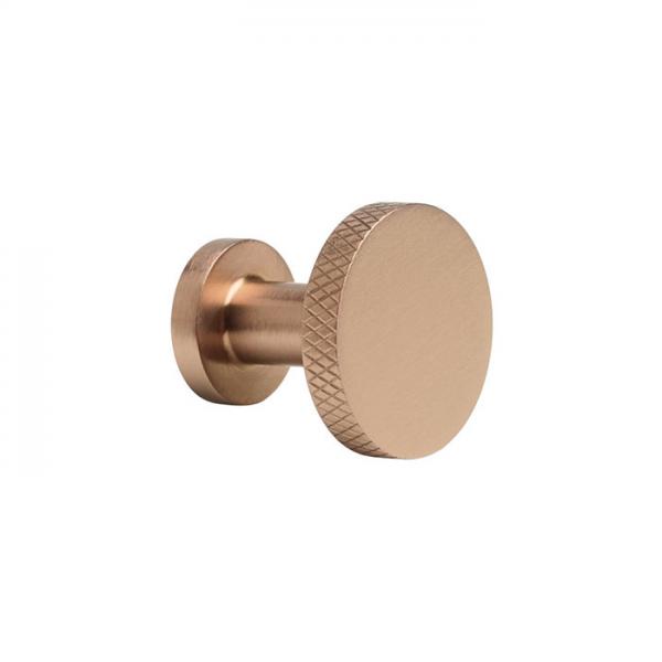 Cassøe Crystal Cut knopgreb eller krog - Børstet kobber Cassøe Crystal Cut knopgreb eller krog - Børstet kobber