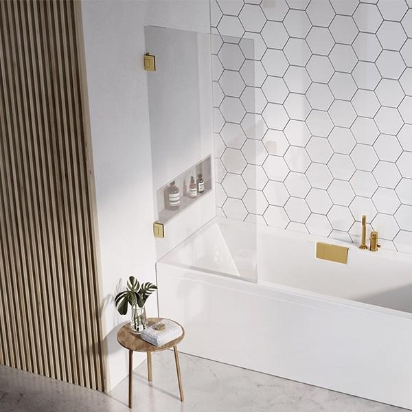 Strømberg Lucca 70 badekarvæg - Valgfri glas og beslag Strømberg Lucca 70 badekarvæg - Valgfri glas og beslag