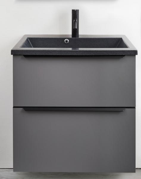 Cassøe Soft 60 møbelsæt m/sort vask - Mat grå Cassøe Soft 60 møbelsæt m/sort vask - Mat grå