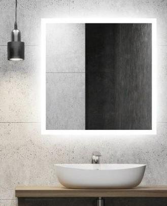 Mie firkantet spejl m/integreret LED lys og backlight - 60 cm Mie firkantet spejl m/integreret LED lys og backlight - 60 cm