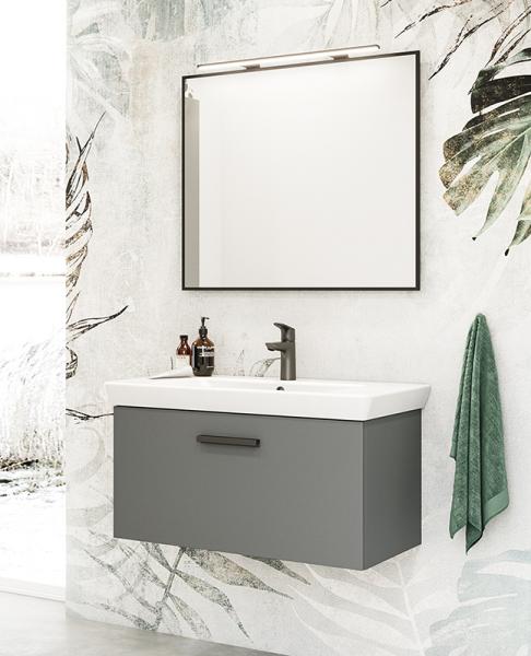 Dansani Mido+ 80 møbelsæt m/Lotto XL håndvask - Grå mat Dansani Mido+ 80 møbelsæt m/Lotto XL håndvask - Grå mat