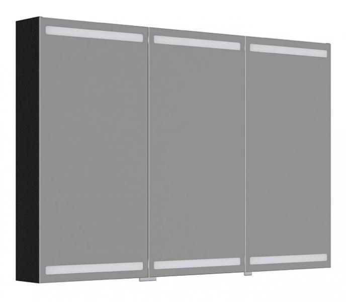 Dansani Level spejlskab 120 m/LED og lysstyring - Eg noir