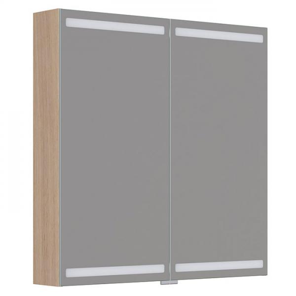 Dansani Level spejlskab 80 m/LED og lysstyring - Lys eg