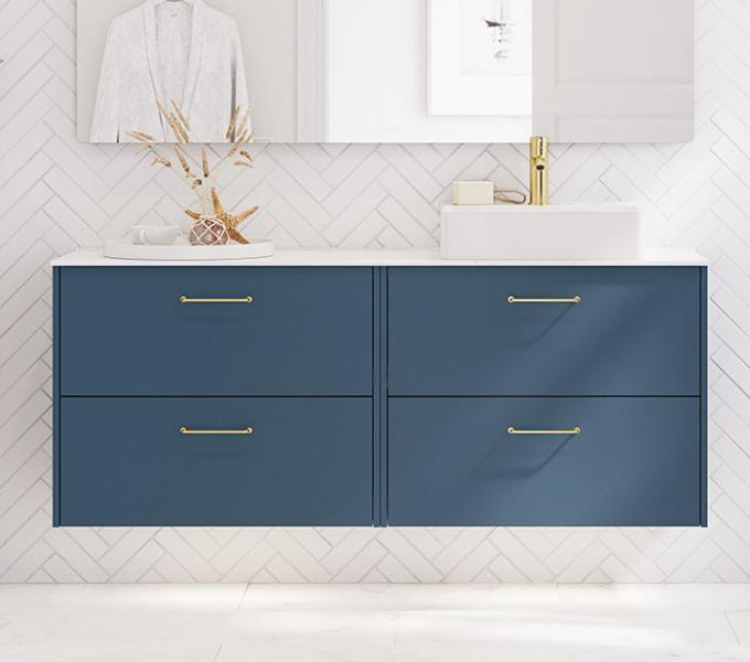 Dansani Luna Classic 160 møbelsæt m/Cube vask og skuffer - Valgfri farve