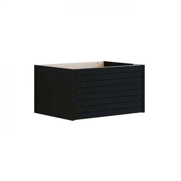 Dansani Luna Classic 60 sideskab m/skuffe og lameller - Eg noir
