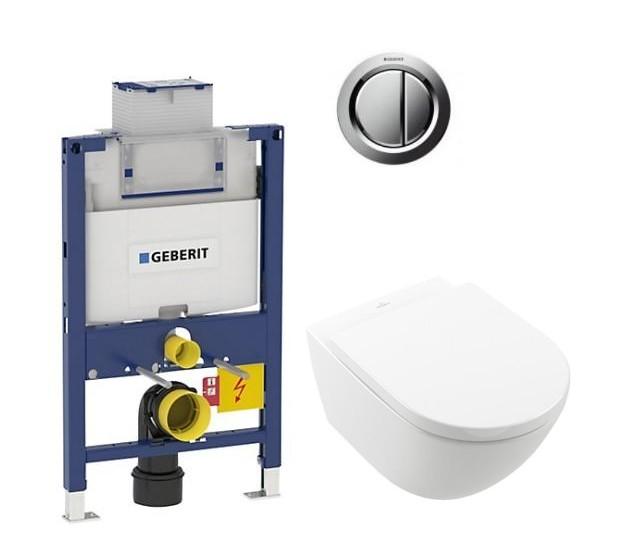 V&B Subway 3.0 m/CeramicPlus og TwistFlush toiletpakke inkl. s&aelig;de m/soft-close, lav cisterne og krom betjening