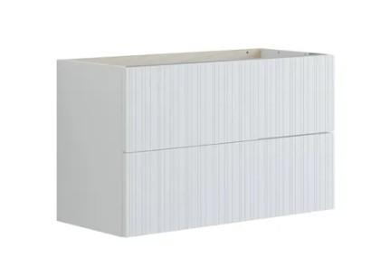 Dansani Luna vaskeskab 80x64 m/skuffer - Hvid mat/riflet