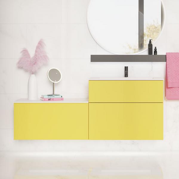 Dansani Luna Urban 160 møbelsæt m/Angular vask og skuffer - Valgfri farve Dansani Luna Urban 160 møbelsæt m/Angular vask og skuffer - Valgfri farve