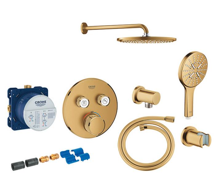 Grohe SmartControl komplet brusesystem m/Rainshower 310 og SmartActive til indbygning - Børstet Cool Sunrise Grohe SmartControl komplet brusesystem m/Rainshower 310 og SmartActive til indbygning - Børstet Cool Sunrise