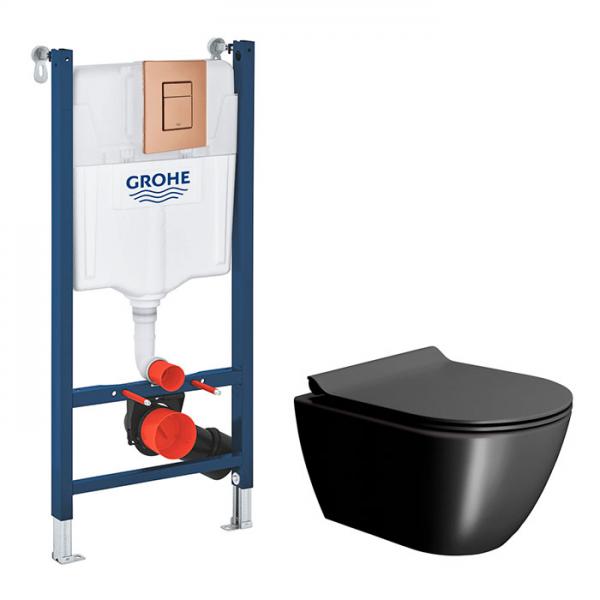 GSI Pura Ardesia 50 toiletpakke inkl. sæde m. softclose, cisterne og kobber betjening GSI Pura Ardesia 50 toiletpakke inkl. sæde m. softclose, cisterne og kobber betjening