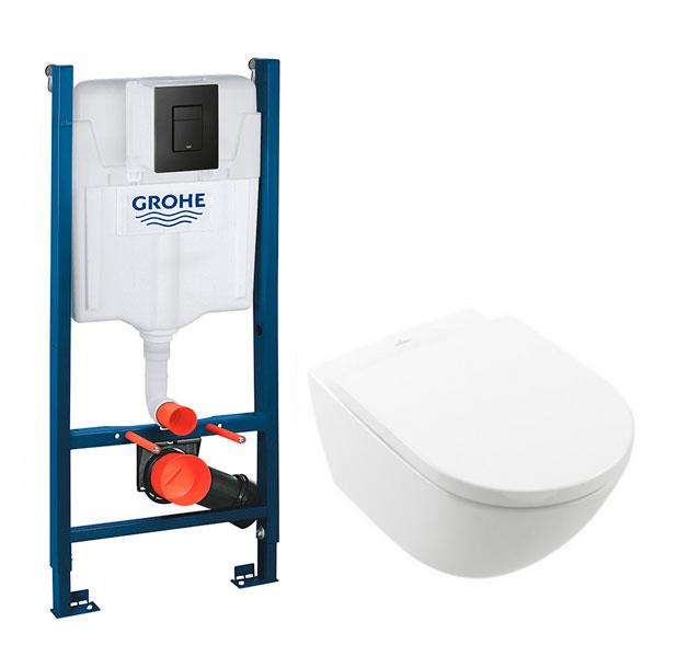 V&B Subway 3.0 m/CeramicPlus og TwistFlush toiletpakke inkl. sæde m/soft-close, cisterne og mat sort betjening V&B Subway 3.0 m/CeramicPlus og TwistFlush toiletpakke inkl. sæde m/soft-close, cisterne og mat sort betjening