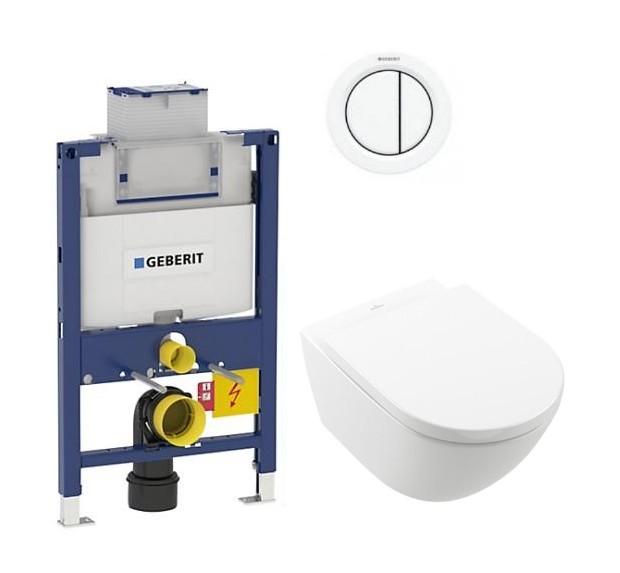 V&B Subway 3.0 m/CeramicPlus og TwistFlush toiletpakke inkl. lav cisterne, hvid trykknap og s&aelig;de m/ soft-close