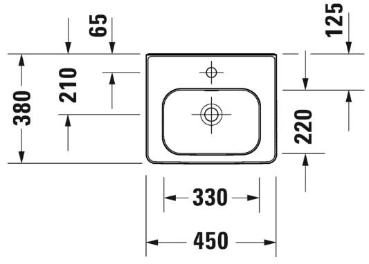 Duravit Soleil 45 håndvask t/væg Duravit Soleil 45 håndvask t/væg