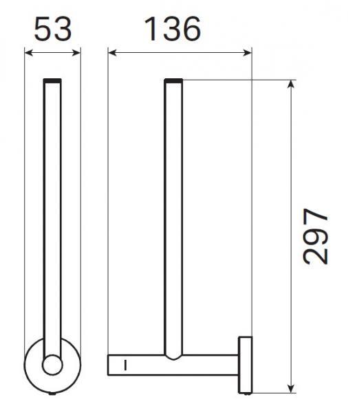 Kosmos reservepapirholder - Børstet gunmetal