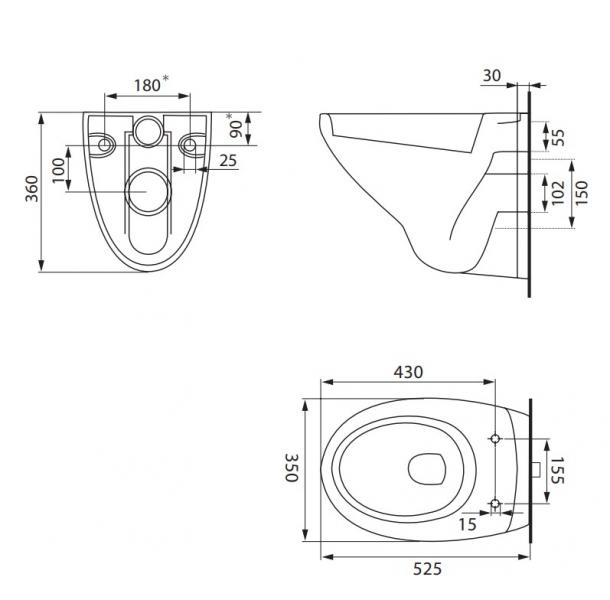 Hafa WALL væghængt toilet Hafa WALL væghængt toilet