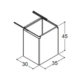 Dansani Luna vasketøjskurv til 40 cm brede højskabe Dansani Luna vasketøjskurv til 40 cm brede højskabe