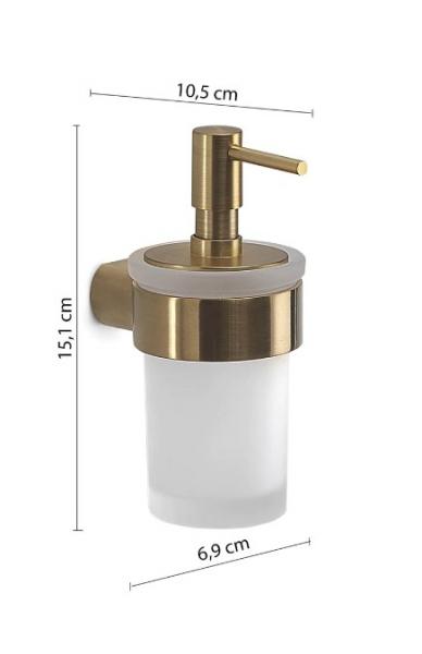 Hefe Piren sæbedispenser til væg - Børstet messing