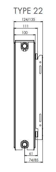 Stelrad Compact All In Radiator Type 22 - H400 x 500 mm Stelrad Compact All In Radiator Type 22 - H400 x 500 mm