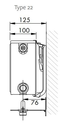 Stelrad Compact All in Plinth radiator T22  - H200 x L1000 mm Stelrad Compact All in Plinth radiator T22  - H200 x L1000 mm