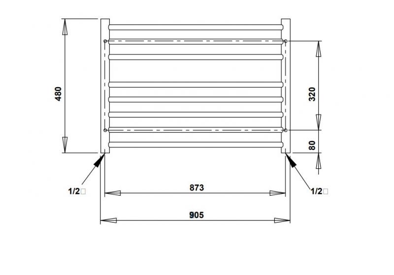 Strømberg Linus Håndklædetørrer EL - 90,5x48 cm - Krom Strømberg Linus Håndklædetørrer EL - 90,5x48 cm - Krom