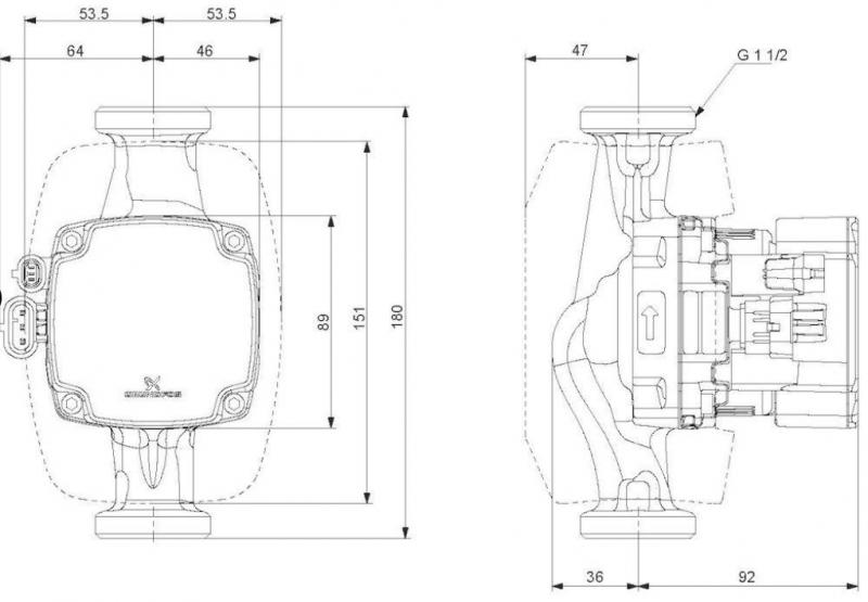 Grundfos ALPHA2 GO cirkulationspumpe 25-40 - 180 mm Grundfos ALPHA2 GO cirkulationspumpe 25-40 - 180 mm