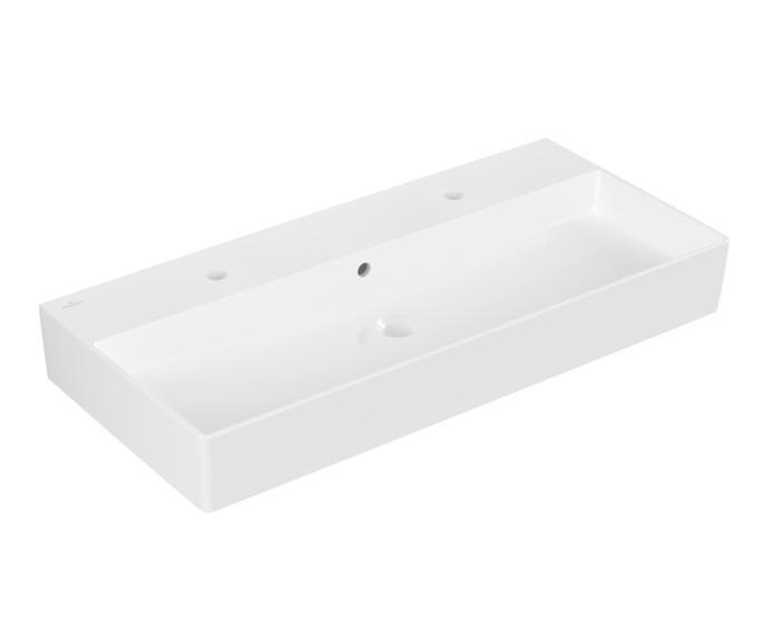 V&B Memento 2.0 100 håndvask t/væg - Med 2 hanehuller - Ceramic+ V&B Memento 2.0 100 håndvask t/væg - Med 2 hanehuller - Ceramic+