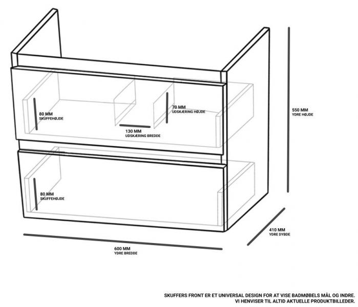 Nortiq Miami 60 møbelsæt - Mat hvid Nortiq Miami 60 møbelsæt - Mat hvid