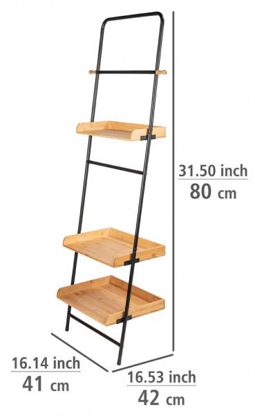 Wenko Loft stående reol - Sort/bambus Wenko Loft stående reol - Sort/bambus