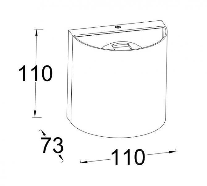 Lutec Architectural Gemini Beams afrundet udendørslampe til væg - Mat sort Lutec Architectural Gemini Beams afrundet udendørslampe til væg - Mat sort