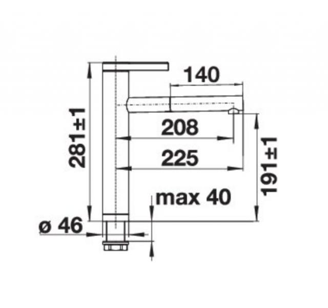 Blanco Linee-S køkkenarmatur - Antracit/krom Blanco Linee-S køkkenarmatur - Antracit/krom