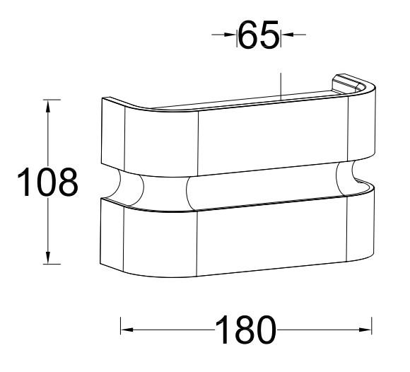 Lutec Architectural Maya udendørslampe til væg - Rustfrit stål