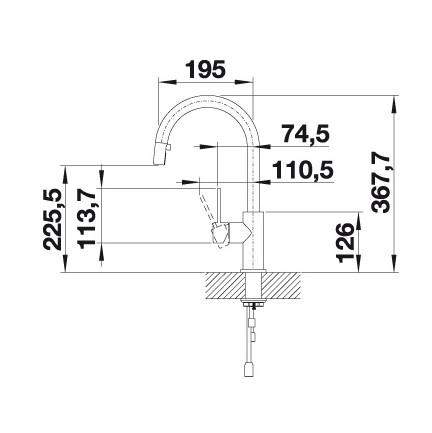Blanco Candor-S køkkenarmatur m/udtræk - Børstet rustfrit stål Blanco Candor-S køkkenarmatur m/udtræk - Børstet rustfrit stål