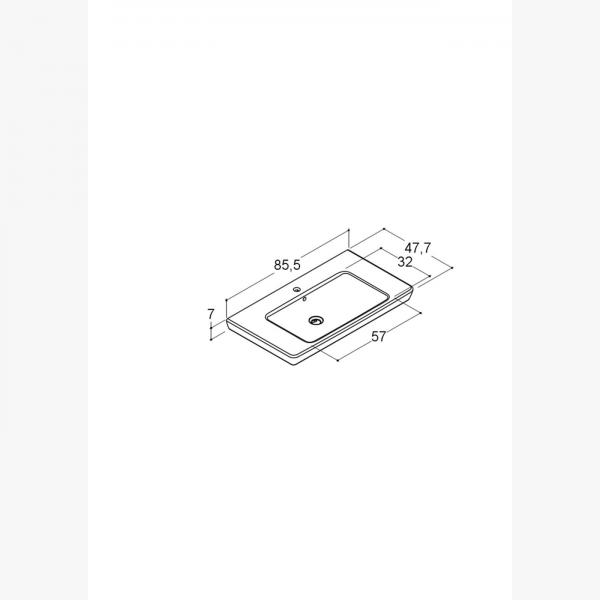 Dansani Lotto XL 80 møbelvask - 1 hanehul Dansani Lotto XL 80 møbelvask - 1 hanehul