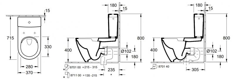 Villeroy & Boch Subway 2.0 gulvst&aring;ende toilet Rimless u/cisterne