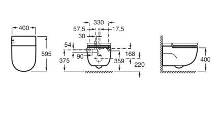 Roca Meridian In-Tank væghængt toilet m/indbygget cisterne og sæde Roca Meridian In-Tank væghængt toilet m/indbygget cisterne og sæde