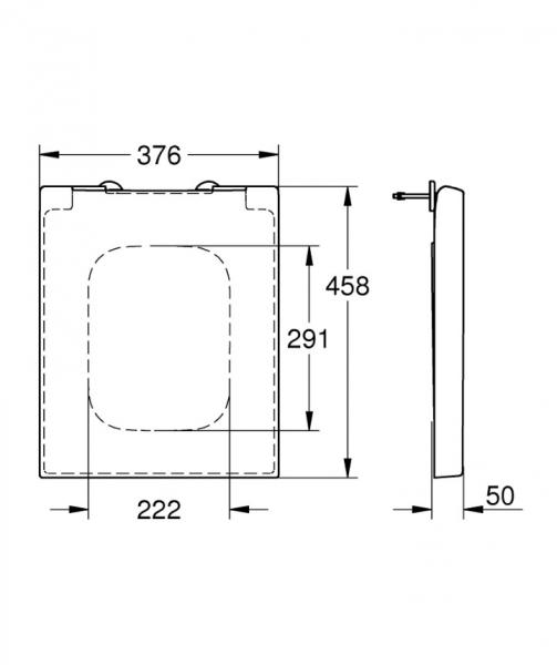 Grohe Cube toiletsæde m/ softclose og lift-off Grohe Cube toiletsæde m/ softclose og lift-off