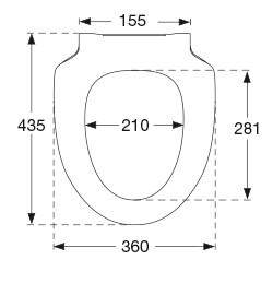 Pressalit Spira 956 toiletsæde m/Soft-close - Hvid Pressalit Spira 956 toiletsæde m/Soft-close - Hvid
