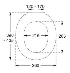 Pressalit toiletsæde 1000 m/låg - Hvid Pressalit toiletsæde 1000 m/låg - Hvid