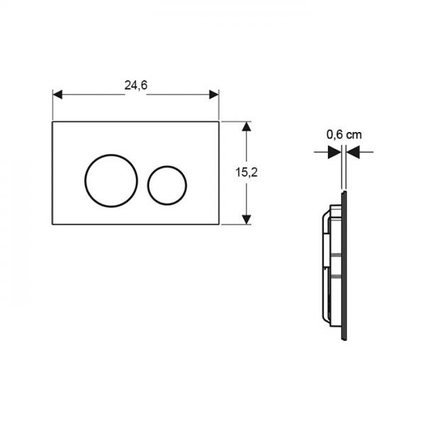 Geberit Sigma 40 Round betjeningsplade - Hvid Geberit Sigma 40 Round betjeningsplade - Hvid
